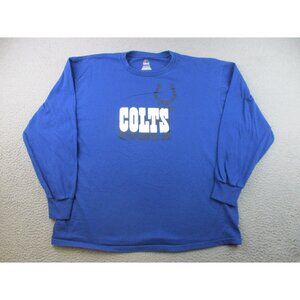 Indianapolis Colts Shirt Men's 2XL Long Sleeve Blue Majestic NFL Football